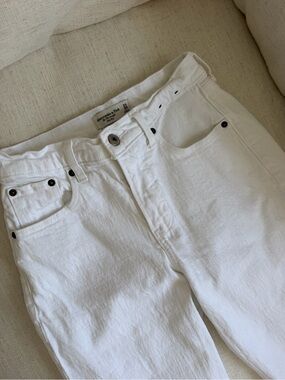 Abercrombie & Fitch White High-Rise Jeans